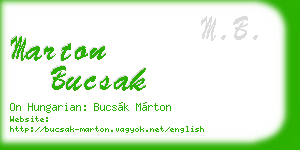 marton bucsak business card