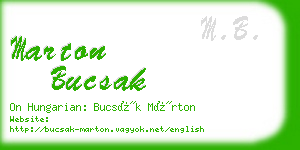 marton bucsak business card